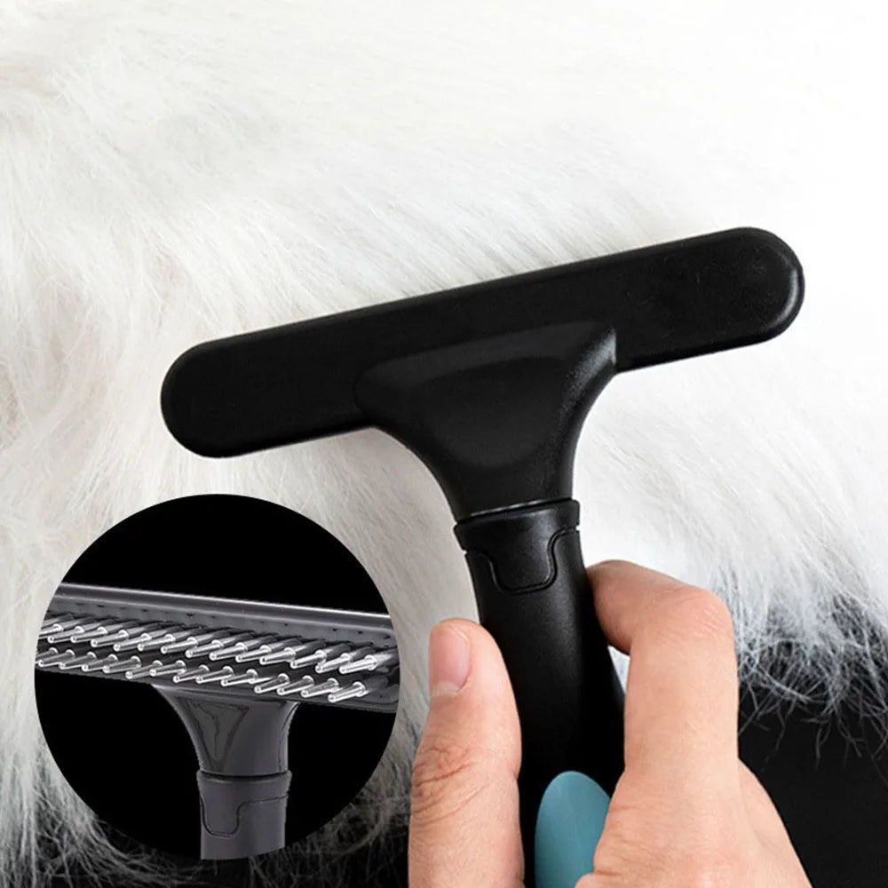 Pawlio Double-Row Deshedding Brush for Dogs & Cats