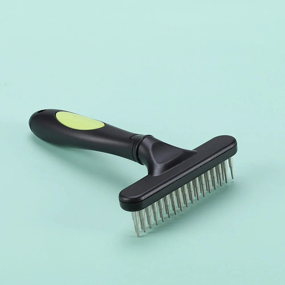 Pawlio Double-Row Deshedding Brush for Dogs & Cats
