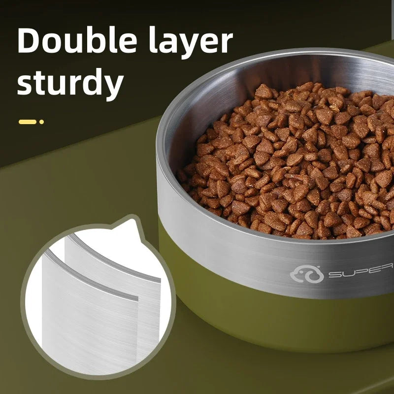 Pawlio Non-Slip Stainless Steel Dog Bowl