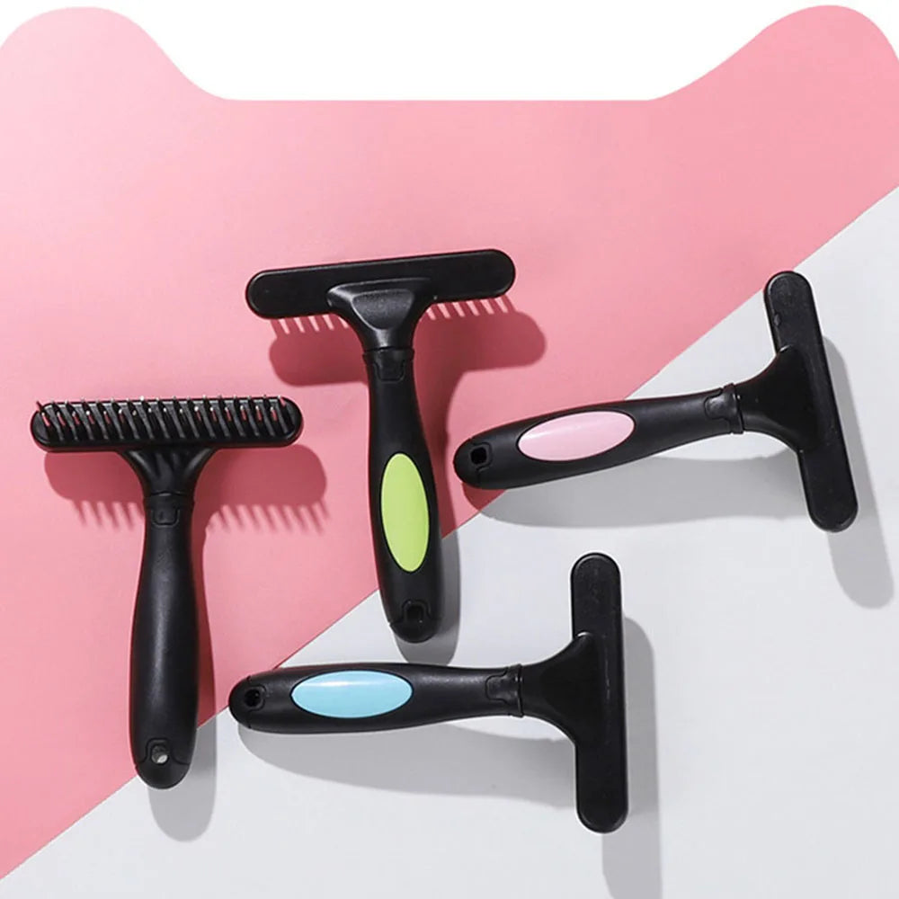 Pawlio Double-Row Deshedding Brush for Dogs & Cats